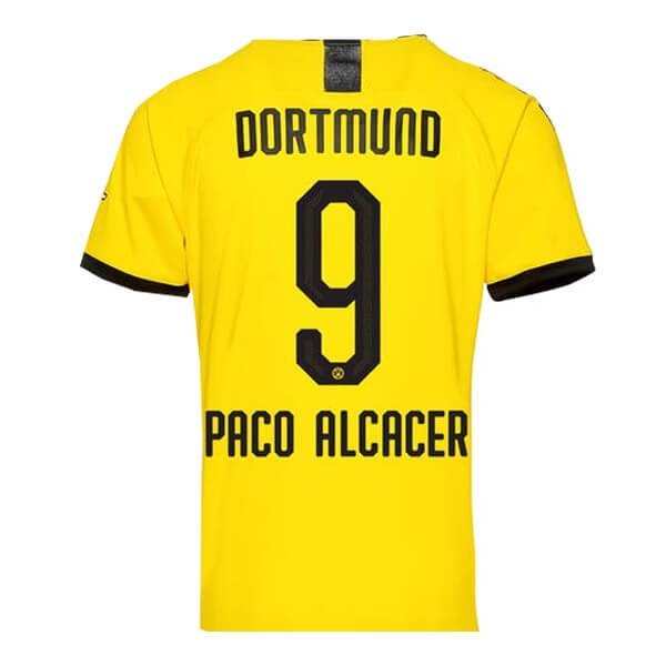 Tailandia Camiseta Borussia Dortmund NO.9 Paco Alcacer Primera equipo 2019-20 Amarillo